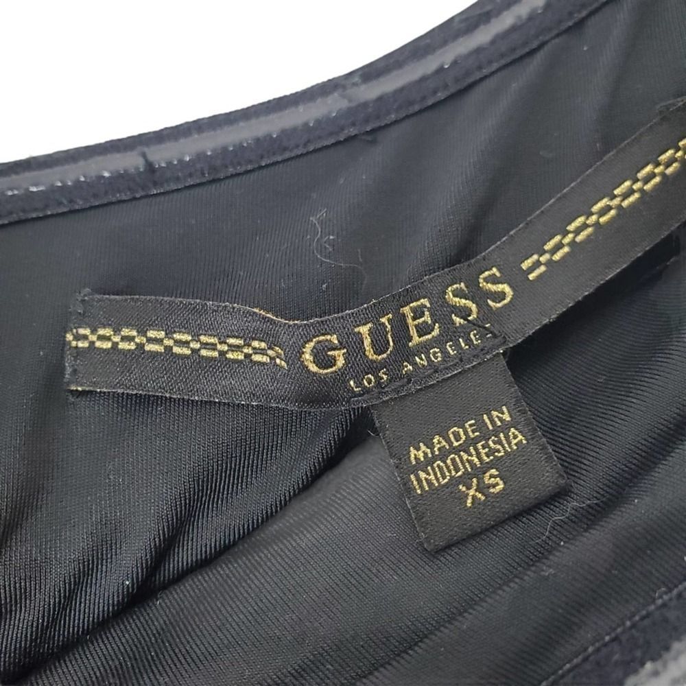 Guess XS Shaye Bodycon Ruffle Dress Off Shoulder Sexy Evening Night Out Guest - Picture 9 of 11